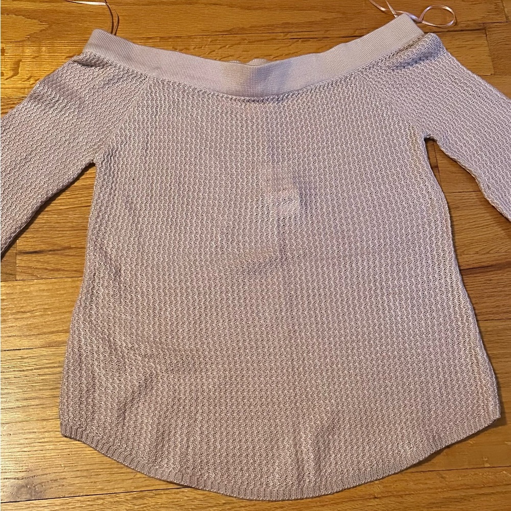 American Rag Off-Shoulder Sweater - Soft Pink